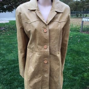 Vera Pelle Genuine Italian Tan Leather Jacket NWOT